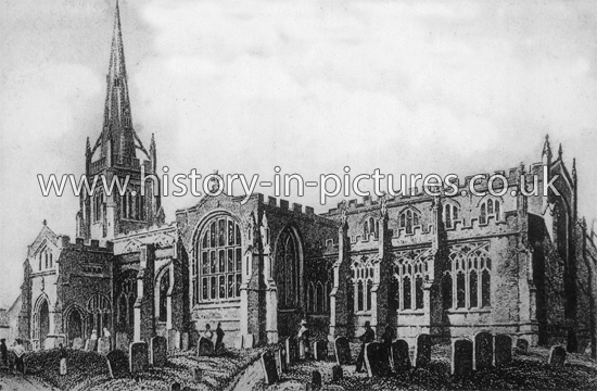 Thaxted Church from an Old Print Dated 1830, Thaxted, Essex.